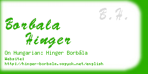 borbala hinger business card